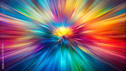 Vibrant Burst: Abstract Colorful Rays