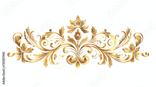 Golden Ornament Emblem Vector Illustration Flat vector
