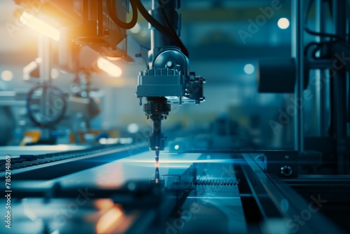 Advanced robotics technology in a modern industrial manufacturing setting