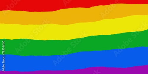 Gay pride concept. LGBT rainbow flag. 3d render.