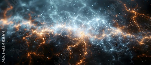 Cosmic Symphony: A Minimalist Interpretation of Dark Matter Filaments. Concept Astrophysics, Dark Matter, Minimalism, Cosmic Symphony, Filaments