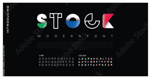 Stock modern creative minimal alphabet small letter logo design