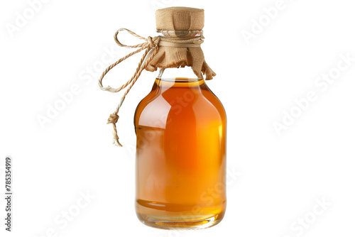 Artisan Maple Syrup Glass Bottle - Isolated on White Transparent Background, PNG 