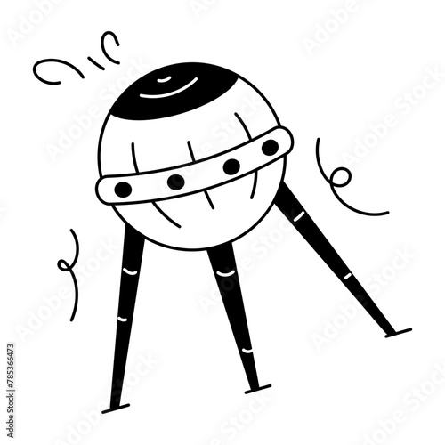 Check out doodle icon of a sputnik 