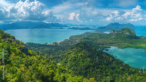 Landscape of Langkawi island and Andaman seacoast 
