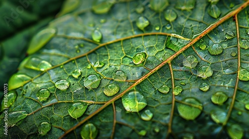Close-up Leaves: A photo capturing the intricate patterns of veins on a leaf