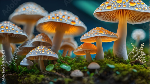 mushrooms in the forest