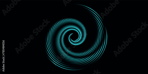 Set of two radial hypnotic spirals, on transparent background