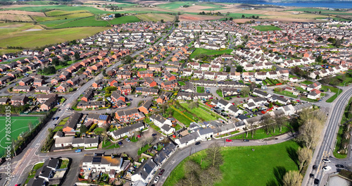 Aerial view of Residential housing in Comber Town Newtownards County Down Northern Ireland