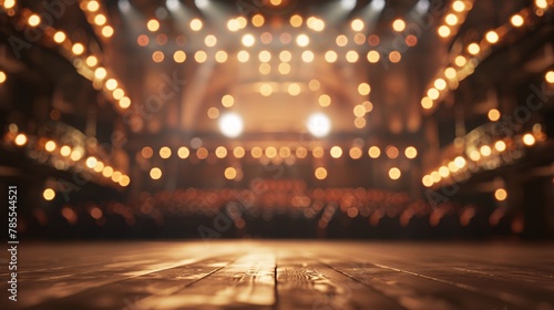 Blurred view of a music hall with soft lighting, hazy atmosphere, and distant stage 02