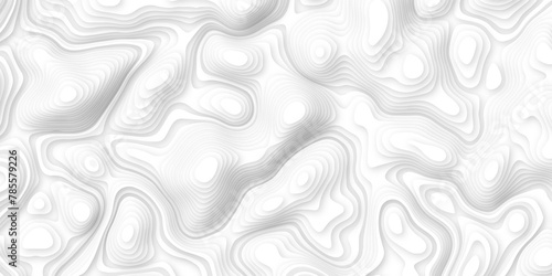 Abstract white paper cut background with line. 3d topography relief. Vector topographic illustration. realistic papercut decoration textured with wavy layer and shadow. seamless pattern wave design.