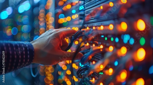 IT Technician Maintaining Server Network Infrastructure Generative AI