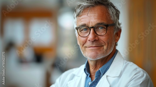Friendly Middle-Aged Doctor in a Professional Setting Generative AI