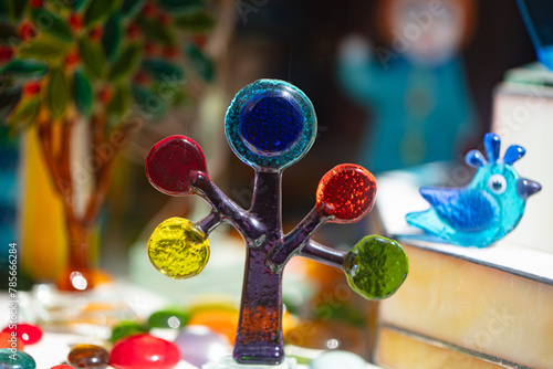 Stained Glass figure in shop-front