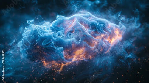 Elemental Dance of Fire and Water in Digital Artistry