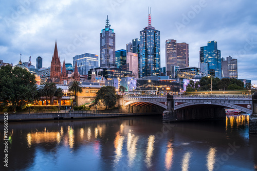 Skyline city of Melbourne, Australia
