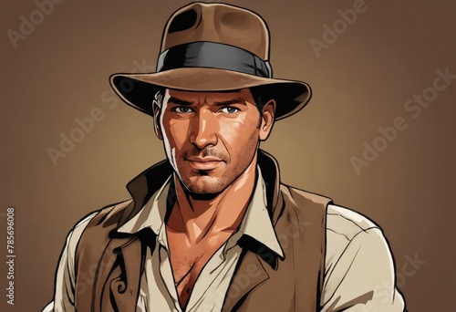 Classic Pulp Hero: Adventure-Ready with Fedora and Safari Jacket