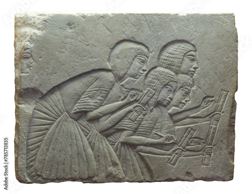 Ancient Egypt. Relief of Four scribes