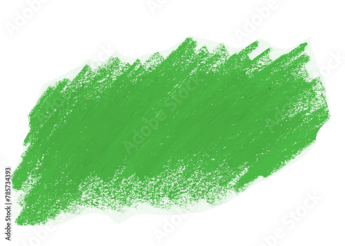 Zielona plama w kształcie koła - izolowany plik graficzny w formie karteczki, nalepki.
