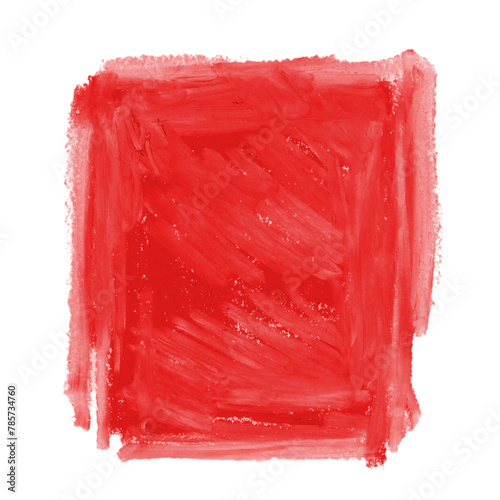 Czerwona plama w kształcie koła - izolowany plik graficzny w formie karteczki, nalepki.