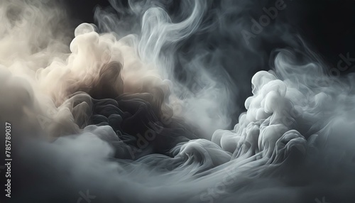 ai genertative of hyper realistic of a black smoke and clouds with dark backgrounds