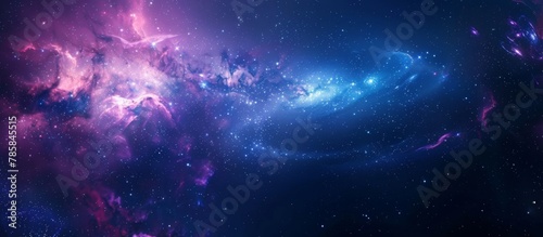 A beautiful galaxy filled with shimmering stars and colorful nebulas in the infinite universe