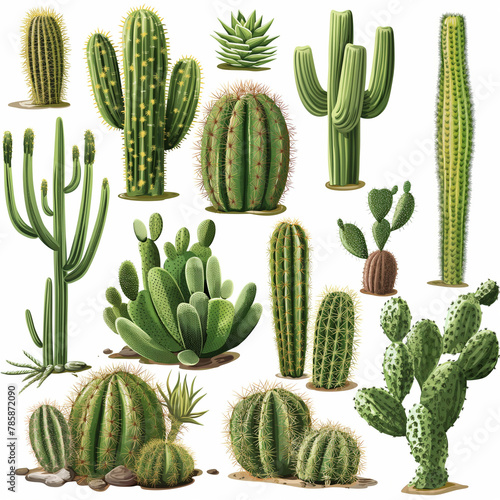 A variety of Cactus illustration 