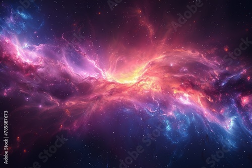 Blue and red galaxy color background 