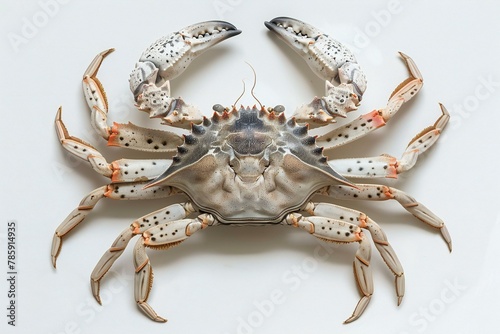 Crab isolated on white background, Close up, Selective focus
