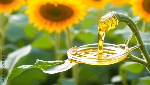 a vegetable oil pouring concept background