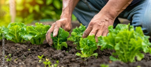 Chef harvesting organic vegetables from the farm field for the freshest ingredients