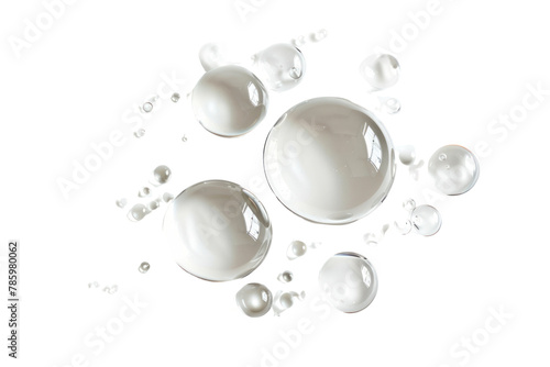 Hyaluronic acid cosmetic gel drops .isolated on white background