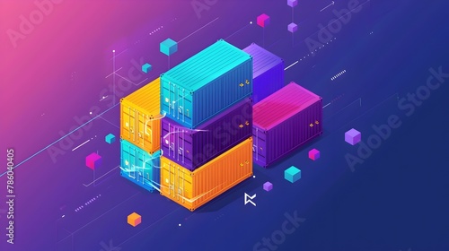 Colorful Cubes Representing Containerized Application Components for Docker Tutorial Thumbnail