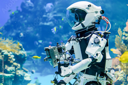 Ai-powered robotic explorer in underwater setting