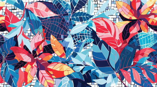 Abstract Floral Mosaics abstract art mosaic pattern pi