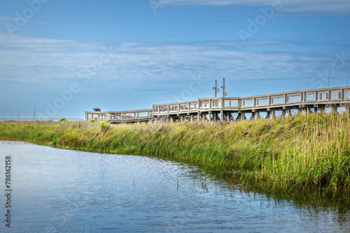 The pier at the Sea Rim State Park in Port Arthur, Texas