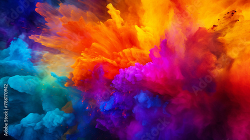 Colourful smoke background, art, magic explosion 