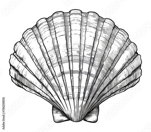 PNG Scallop sea shell invertebrate seashell seafood.
