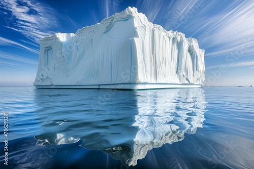 Antarctic iceberg climate change, conservation, melting ice, ozone threat wide banner poster