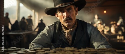 A wild west town where bullets are made of gold and the sheriff s badge is the most valuable diamond, a mysterious outlaw plans the ultimate bank robbery Color Grading Complementary Color