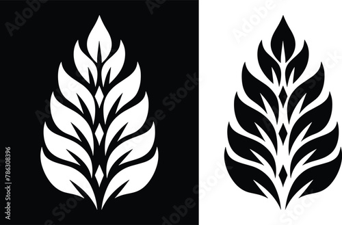 black and white minimalistic pine tree logo design for nature parks zoos or business corporations