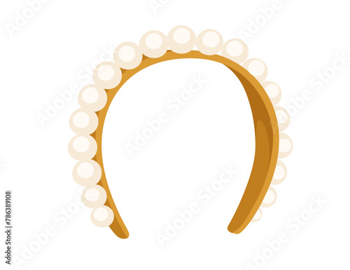Yellow color cloth fashionable hairband vector illustration isolated on white background