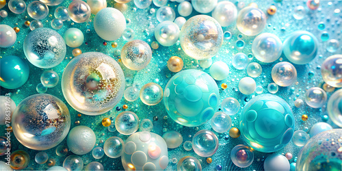 abstraction,, 4D, design, layers wallpaper, art. texture , bubbl with white sequins, generates AI, texture, 