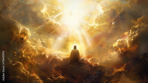 Divine Presence and Spiritual Illumination Symbolized by God Light in Heaven