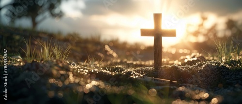 Easter concept: The Cross represents Christ and Christianity.
