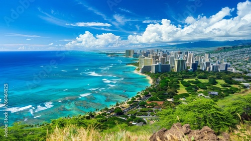 Beautiful view of Honolulu, Hawaii, United States
