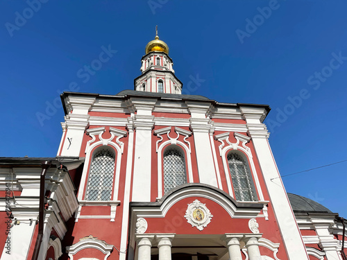 The Church of Metropolitan Alexy beyond Yauza in the spring. Moscow