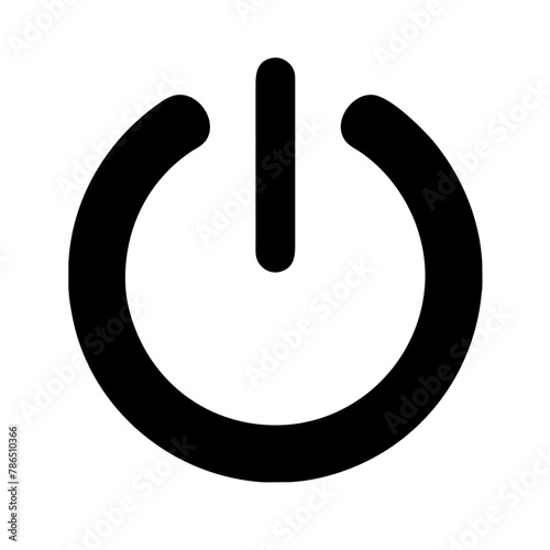 Power Off icon vector graphics element silhouette sign symbol illustration