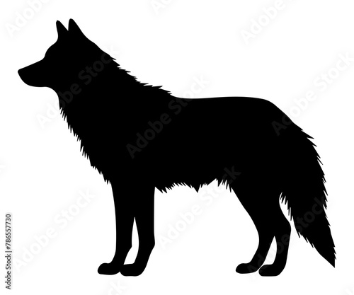 PNG Wolf silhouette animal mammal