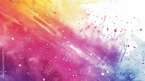 vibrant abstract watercolor background with dynamic brushstrokes and splatters energetic modern illustration